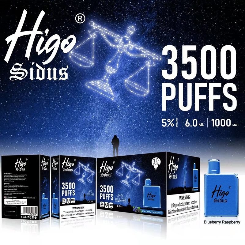 "Higo Sious 3500 Puffs" vienkartinis "Vape"