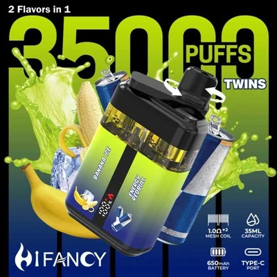 „Hifancy Twins 35000 Puffs Vape“ dvigubi skoniai